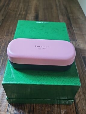 kate spade Pink and Hunter Green Hard Eyewear Case